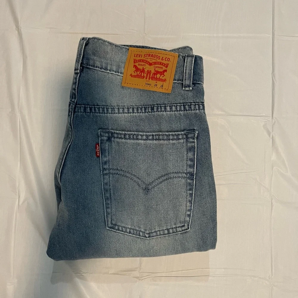Levi's 511 Slim teens Blue Jeans Size 16R W28 L28 Ribbon Side Detail